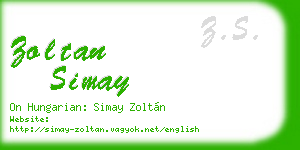zoltan simay business card
